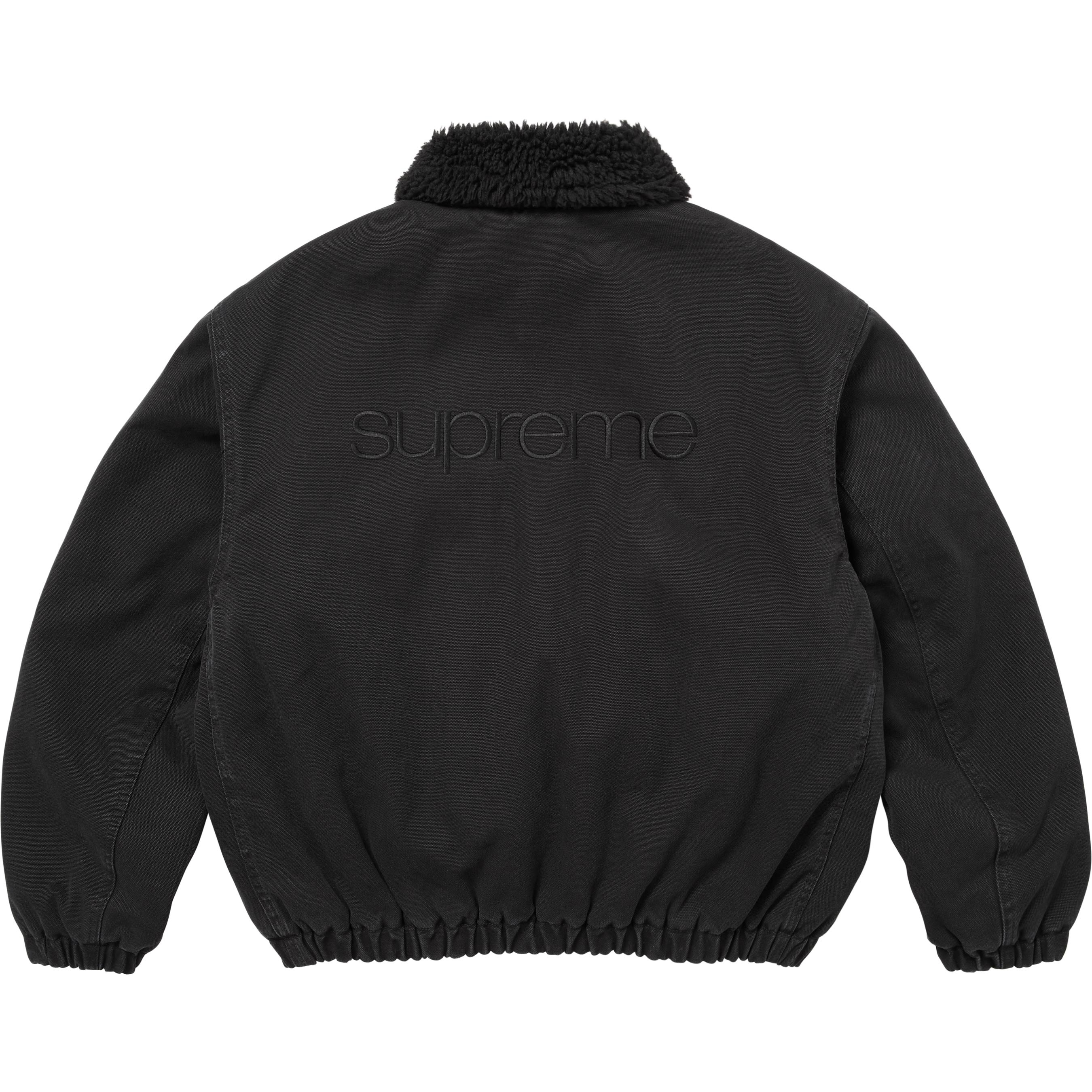 Faux Shearling Lined Bomber Jacket view 18